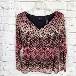 Vintage Y2K Mesh Top Large Fairy Grunge Festival Sheer Hippie Mandala Boho Mori